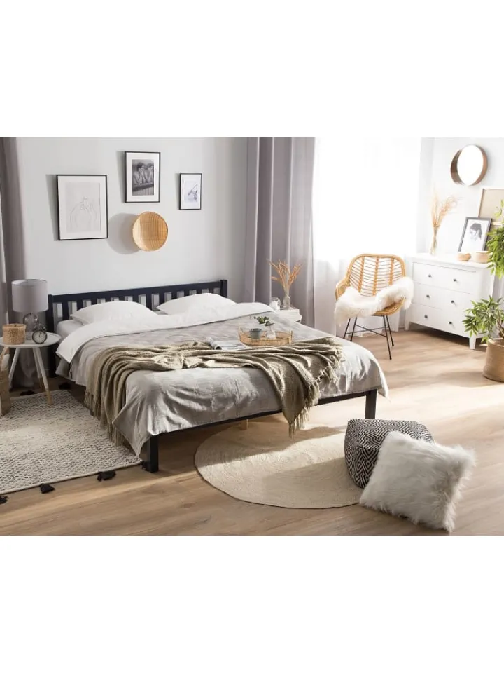 Beliani Betten & Matratzen<Doppelbett FLORAC in Blau - (W) 147 x (H) 70 x (L) 208 cm