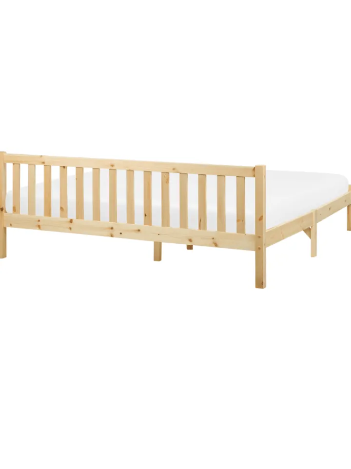 Beliani Betten & Matratzen<Doppelbett FLORAC in Braun - (W) 187 x (H) 70 x (L) 208 cm