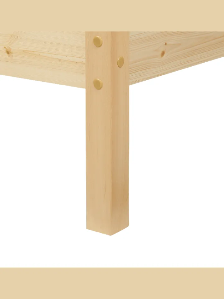 Beliani Betten & Matratzen<Doppelbett FLORAC in Braun - (W) 187 x (H) 70 x (L) 208 cm