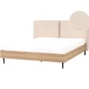 Beliani Betten & Matratzen<Doppelbett LIMANTON in Beige/Schwarz/Braun - (W) 181 x (H) 118 x (L) 215 cm