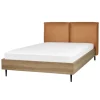 Beliani Betten & Matratzen<Doppelbett LIMANTON in Braun/Schwarz - (W) 161 x (H) 118 x (L) 215 cm