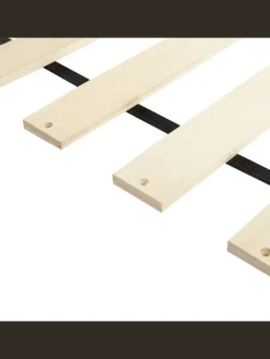 Beliani Betten & Matratzen<Doppelbett LIMANTON in Braun/Schwarz - (W) 161 x (H) 118 x (L) 215 cm