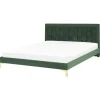 Beliani Betten & Matratzen<Doppelbett LIMOUX in Grün - (W) 167 x (H) 97 x (L) 213 cm