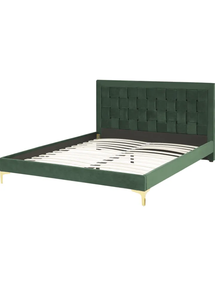 Beliani Betten & Matratzen<Doppelbett LIMOUX in Grün - (W) 167 x (H) 97 x (L) 213 cm