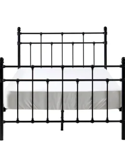 Beliani Betten & Matratzen<Doppelbett LYNX in Schwarz - (W) 121 x (H) 110 x (L) 209 cm