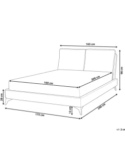 Beliani Betten & Matratzen<Doppelbett MELLE in Orange/Schwarz - (W) 176 x (H) 95 x (L) 233 cm