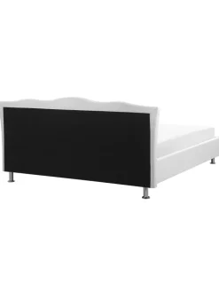 Beliani Betten & Matratzen<Doppelbett METZ in Weiß/Silber - (W) 185 x (H) 92 x (L) 214 cm