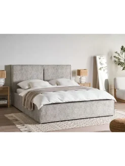 Beliani Betten & Matratzen<Doppelbett MOISSAC in Schwarz/Weiß - (W) 177 x (H) 108 x (L) 224 cm