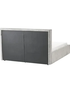Beliani Betten & Matratzen<Doppelbett MOISSAC in Schwarz/Weiß - (W) 177 x (H) 108 x (L) 224 cm