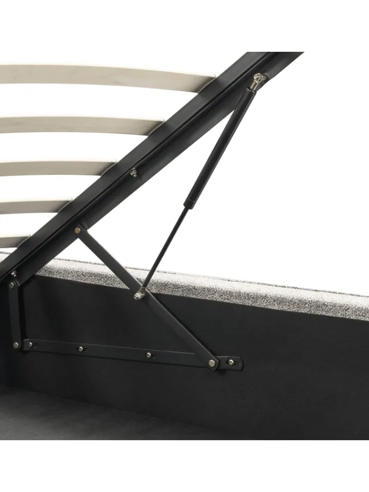 Beliani Betten & Matratzen<Doppelbett MOISSAC in Schwarz/Weiß - (W) 177 x (H) 108 x (L) 224 cm