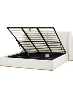 Beliani Betten & Matratzen<Doppelbett MONESTIER in Weiß - (W) 224 x (H) 115 x (L) 220 cm