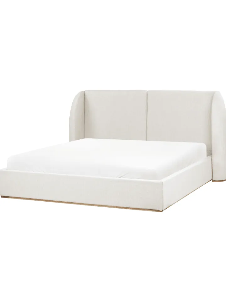 Beliani Betten & Matratzen<Doppelbett MONESTIER in Weiß - (W) 224 x (H) 115 x (L) 220 cm