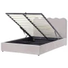 Beliani Betten & Matratzen<Doppelbett NANTERRE in Beige/Grau - (W) 147 x (H) 104 x (L) 215 cm