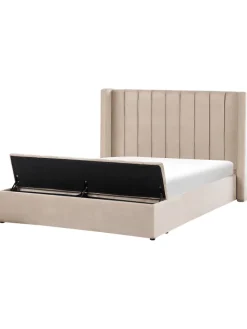 Beliani Betten & Matratzen<Doppelbett NOYERS in Beige - (W) 190 x (H) 132 x (L) 247 cm