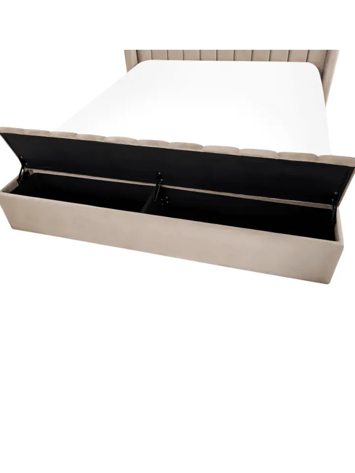 Beliani Betten & Matratzen<Doppelbett NOYERS in Beige - (W) 190 x (H) 132 x (L) 247 cm