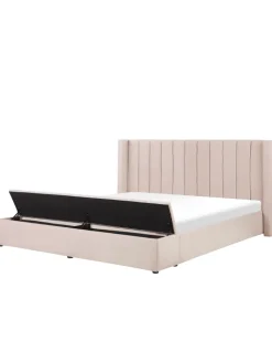 Beliani Betten & Matratzen<Doppelbett NOYERS in Rosa - (W) 210 x (H) 132 x (L) 247 cm