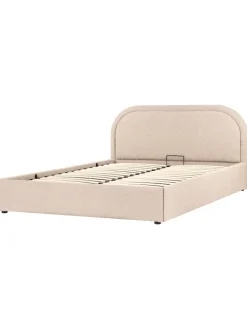 Beliani Betten & Matratzen<Doppelbett QUILLIEN in Beige - (W) 172 x (H) 91 x (L) 217 cm