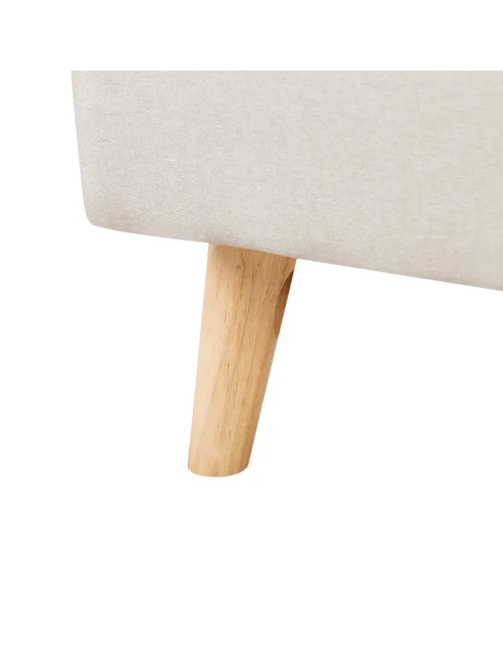 Beliani Betten & Matratzen<Doppelbett RENNES in Beige/Braun - (W) 151 x (H) 107 x (L) 216 cm