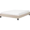 Beliani Betten & Matratzen<Doppelbett ROANNE in Beige/Braun - (W) 149 x (H) 29 x (L) 211 cm