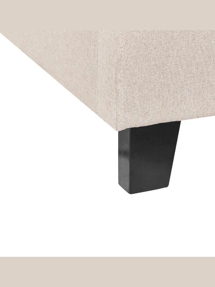 Beliani Betten & Matratzen<Doppelbett ROANNE in Beige/Braun - (W) 149 x (H) 29 x (L) 211 cm