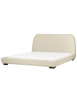 Beliani Betten & Matratzen<Doppelbett ROISEL in Beige/Schwarz - (W) 181 x (H) 101 x (L) 226 cm