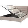 Beliani Betten & Matratzen<Doppelbett ROUEN in Beige - (W) 188 x (H) 111 x (L) 214 cm