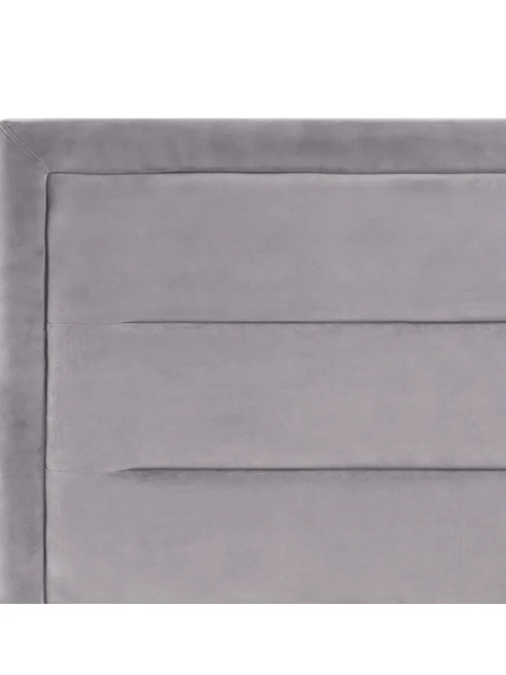 Beliani Betten & Matratzen<Doppelbett ROUEN in Grau/Schwarz - (W) 166 x (H) 112 x (L) 213 cm