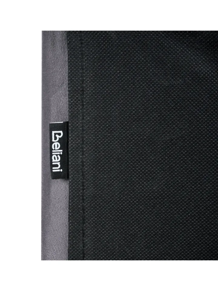 Beliani Betten & Matratzen<Doppelbett ROUEN in Grau/Schwarz - (W) 166 x (H) 112 x (L) 213 cm
