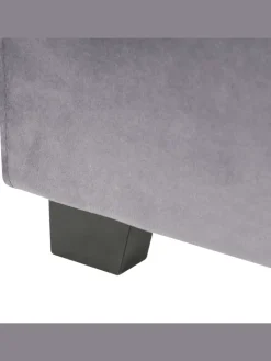 Beliani Betten & Matratzen<Doppelbett ROUEN in Grau/Schwarz - (W) 146 x (H) 112 x (L) 213 cm