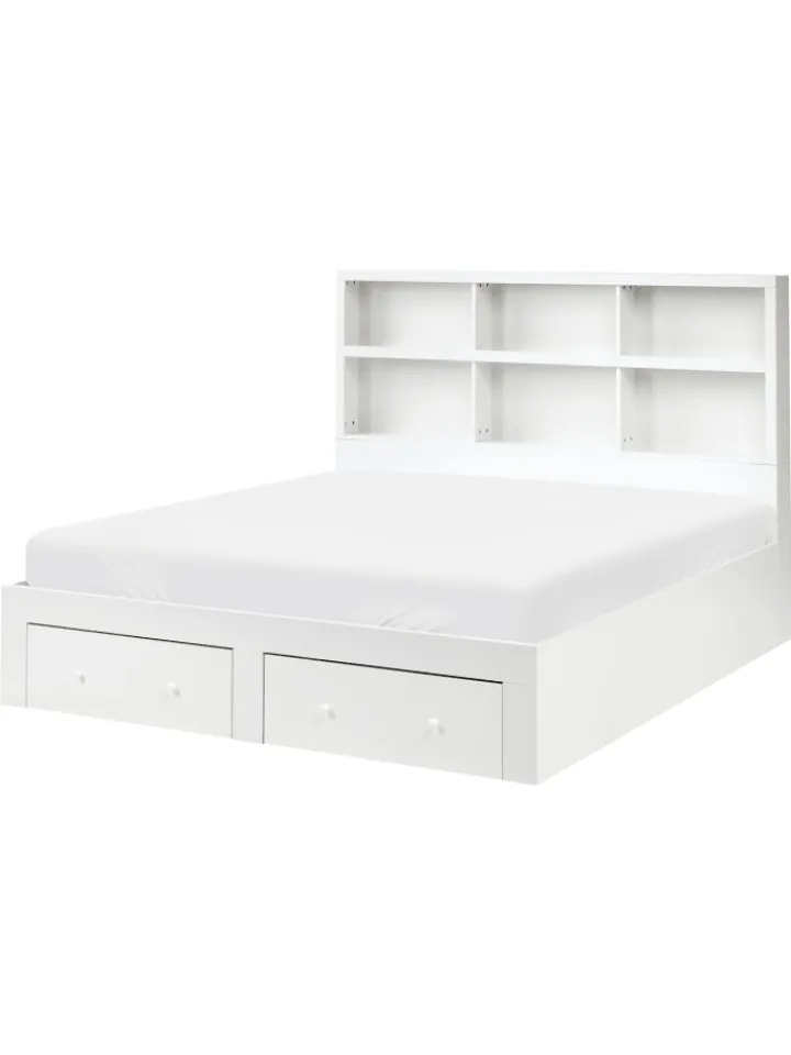 Beliani Betten & Matratzen<Doppelbett TARARE in Weiß - (W) 164 x (H) 125 x (L) 220 cm