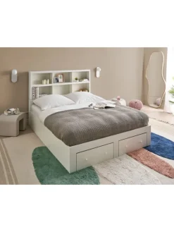 Beliani Betten & Matratzen<Doppelbett TARARE in Weiß - (W) 164 x (H) 125 x (L) 220 cm