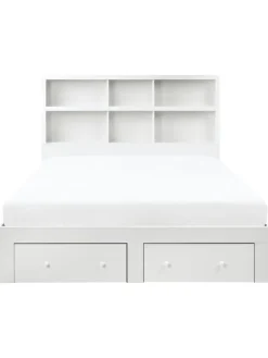 Beliani Betten & Matratzen<Doppelbett TARARE in Weiß - (W) 164 x (H) 125 x (L) 220 cm