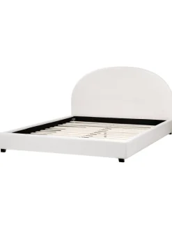Beliani Betten & Matratzen<Doppelbett VAUCLUSE in Weiß - (W) 194 x (H) 112 x (L) 214 cm
