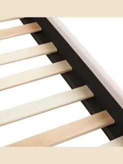 Beliani Betten & Matratzen<Doppelbett VINCENNES in Rosa/Schwarz - (W) 185 x (H) 124 x (L) 213 cm