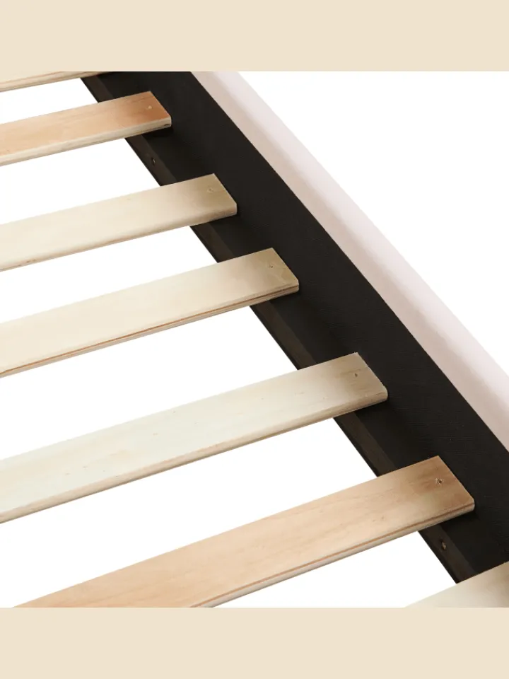 Beliani Betten & Matratzen<Doppelbett VINCENNES in Rosa/Schwarz - (W) 185 x (H) 124 x (L) 213 cm