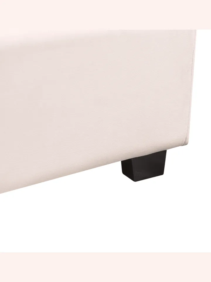 Beliani Betten & Matratzen<Doppelbett VINCENNES in Rosa/Schwarz - (W) 185 x (H) 124 x (L) 213 cm
