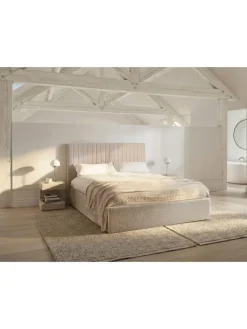 Beliani Betten & Matratzen<Doppelbett VION in Beige - (W) 157 x (H) 110 x (L) 216 cm