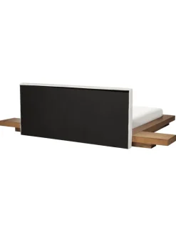 Beliani Betten & Matratzen<Doppelbett ZEN in Braun/Weiß - (W) 308 x (H) 86 x (L) 229 cm