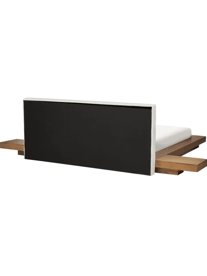 Beliani Betten & Matratzen<Doppelbett ZEN in Braun/Weiß - (W) 308 x (H) 86 x (L) 229 cm