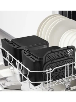 Tefal Küchenelektronik<Doppelkammer-Heißluftfritteuse EY9428E0 "XXL Dual Easy Fry" in Schwarz - 11 l