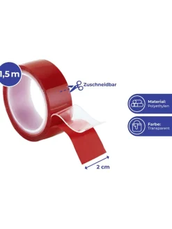 Maximex Weitere Haushaltshelfer<Doppelseitiges Klebeband in Rot - (L)150 x (B)2 cm