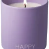 Design Letters Kerzen, Vasen & Mehr<Duftkerze ''Happy'' in Lila - 260 g