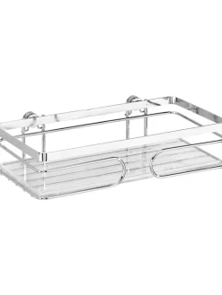 Wenko Badmöbel|Badezimmermöbel<Duschablage in Silber - (B)24 x (H)6,5 x (T)13 cm