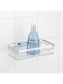 Wenko Badmöbel|Badezimmermöbel<Duschablage in Silber - (B)24 x (H)6,5 x (T)13 cm