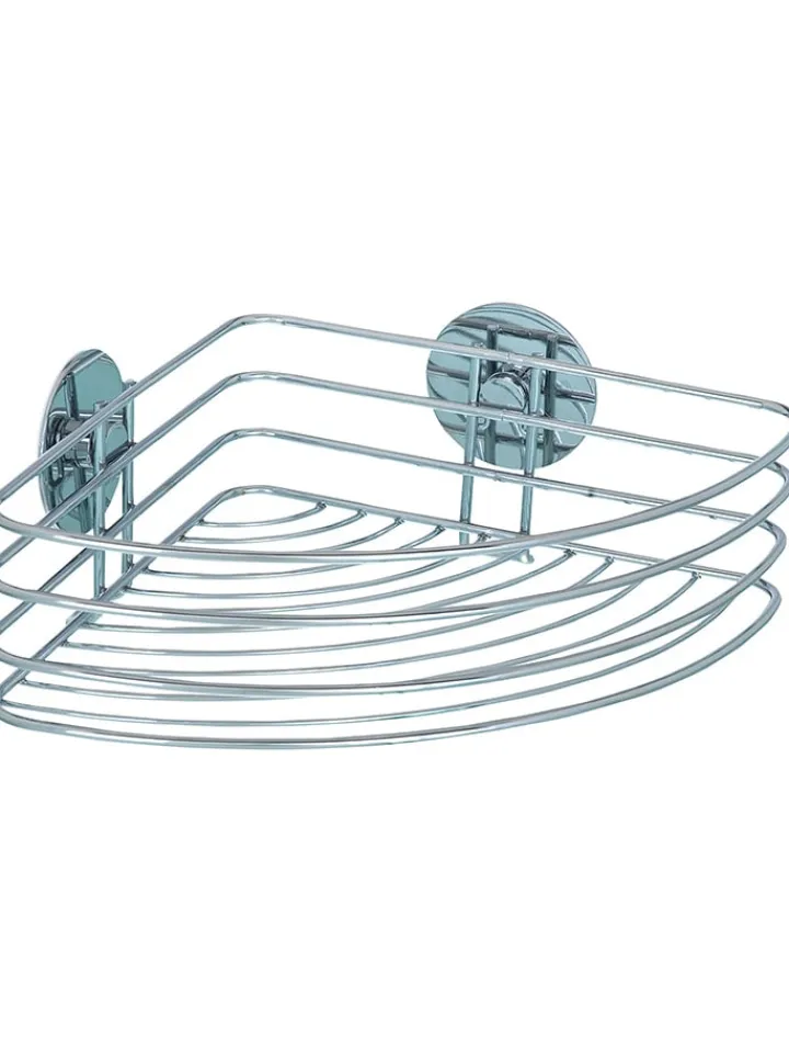Wenko Badmöbel|Badezimmermöbel<Duschablage in Silber - (B)26,5 x (H)10,5 x (T)20 cm