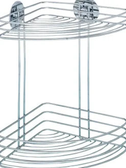 Wenko Badmöbel|Badezimmermöbel<Duschablage in Silber - (B)26,5 x (H)33 x (T)20 cm