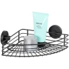 Wenko Badmöbel|Badezimmermöbel<Duschablage "Vacuum-Loc Bari" in Schwarz - (B)35 x (H)9 x (T)22,5 cm