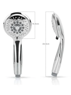 Intirilife Badarmaturen<Duschkopf Handbrause in Silber