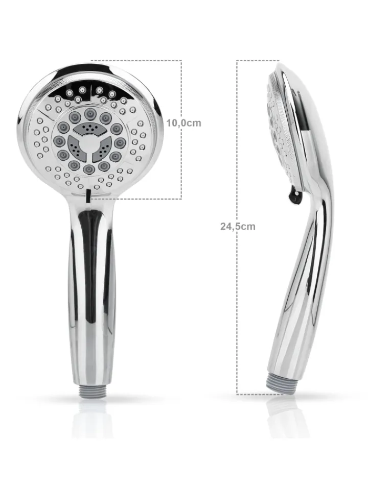 Intirilife Badarmaturen<Duschkopf Handbrause in Silber