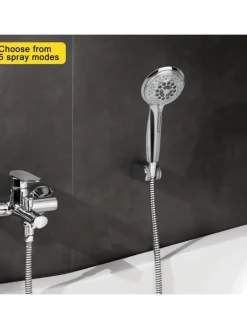 Intirilife Badarmaturen<Duschkopf Handbrause in Silber